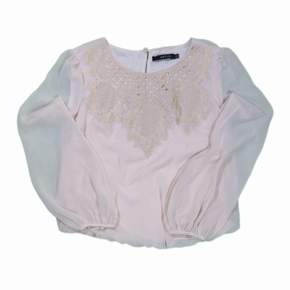 Ark & Co Blouse With Embroidered Lace Details